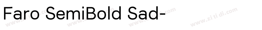 Faro SemiBold Sad字体转换